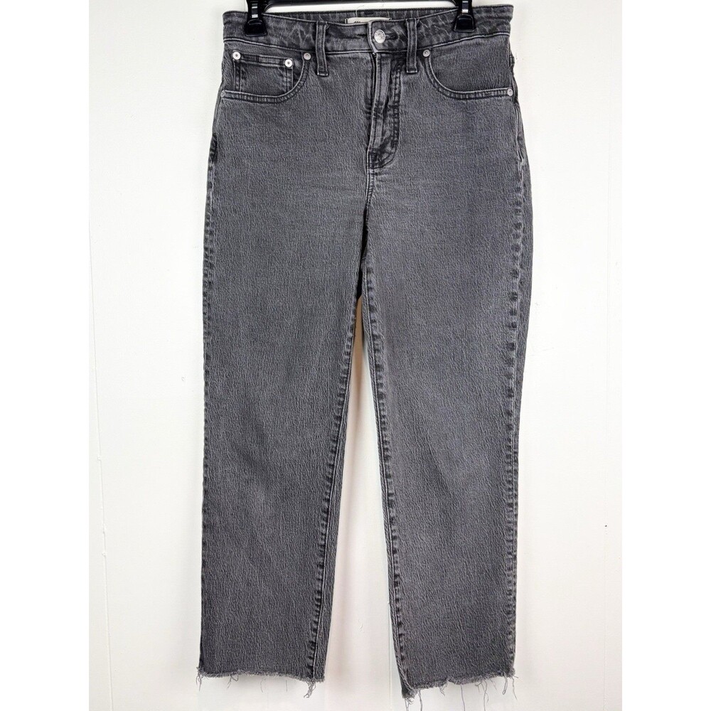 Madewell Women's Jeans Curvy Perfect Vintage Black Straight Leg Ankle 27 Petite